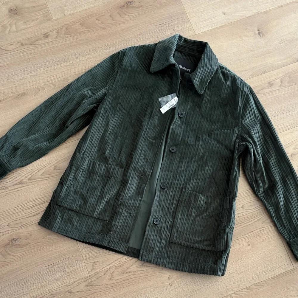MADEWELL NWT Corduroy Chore Jacket in Graphite Green Size XS - Picture 6 of 10